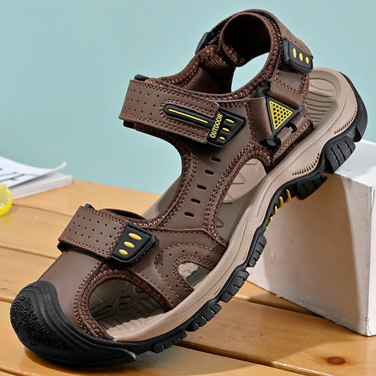 Herren Atmungsaktive Outdoor-Sandalen mit verstellbarem Klettverschluss EB