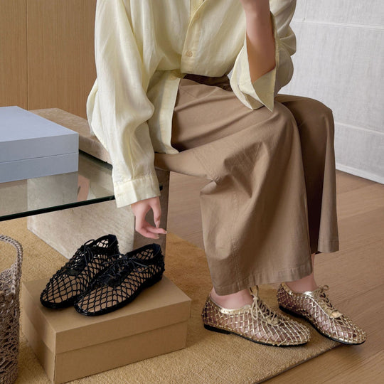 Damen Netzschuhe mit Schnürung und atmungsaktiver Sohle EB
