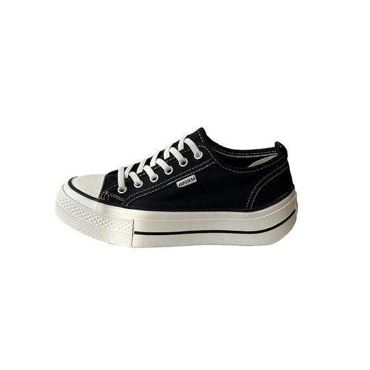 Damen Modische Sneakers im lässigen Stil mit auffälligen Schnürsenkeln EB