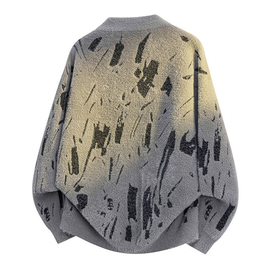 Damen modischer Strickpullover mit lässigem Oversized-Schnitt EB