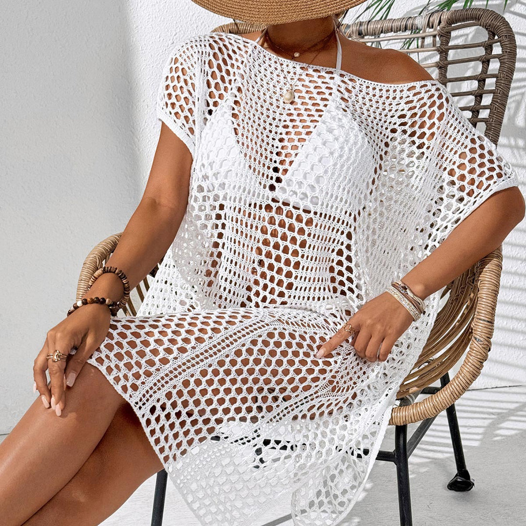 Damen eleganter häkel Strandüberwurf EB