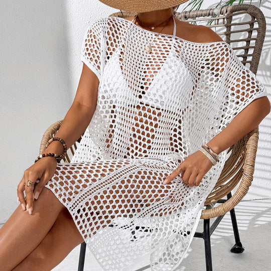 Damen eleganter häkel Strandüberwurf EB