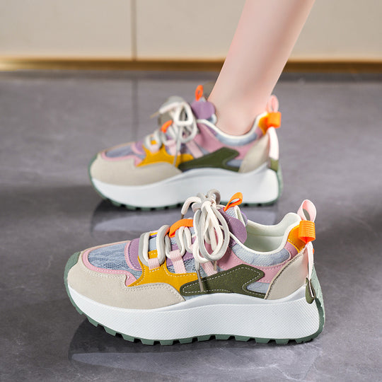 Damen Modische Sneakers mit ergonomischer Dämpfung und trendiger Sohle EB