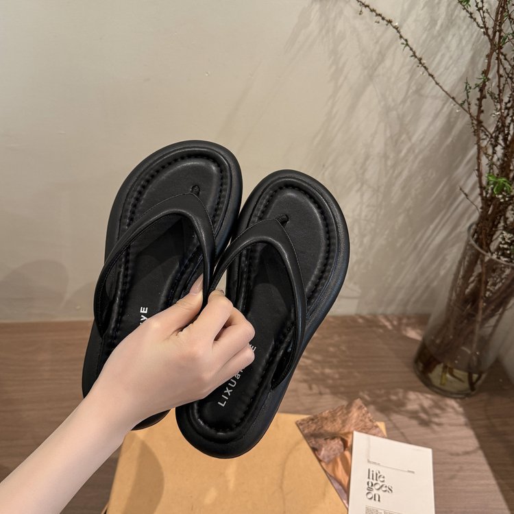 Damen komfortable Zehentrenner-Sandalen mit ergonomischer Innensohle und flexiblem Riemendesign EB