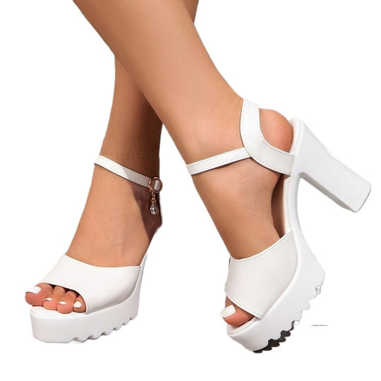 Damen Hochhackige Plattform-Sandalen EB