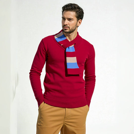 Herren Pullover mit stylischem V-Ausschnitt und gemütlicher Passform EB