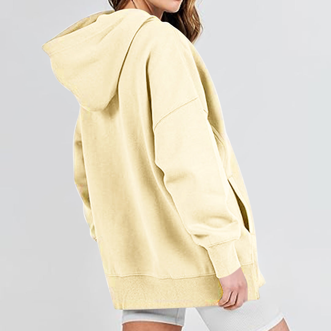 Damen Oversized Kapuzenpullover mit Taschen und Kängurustil EB