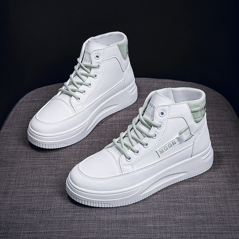 Damen Modische High-Top Sneakers mit gepolsterter Innensohle und rutschfester Sohle EB