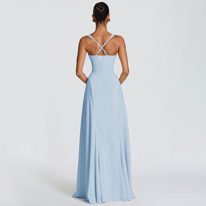 Damen Elegantes Maxikleid mit raffinierten Trägerdetails und schmeichelndem Schnitt EB