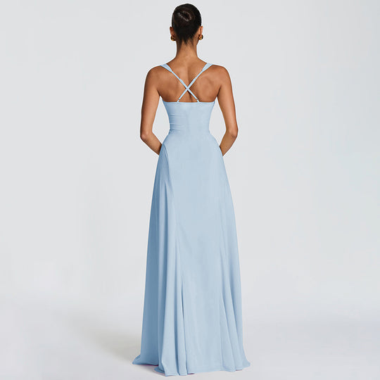 Damen Elegantes Maxikleid mit raffinierten Trägerdetails und schmeichelndem Schnitt EB