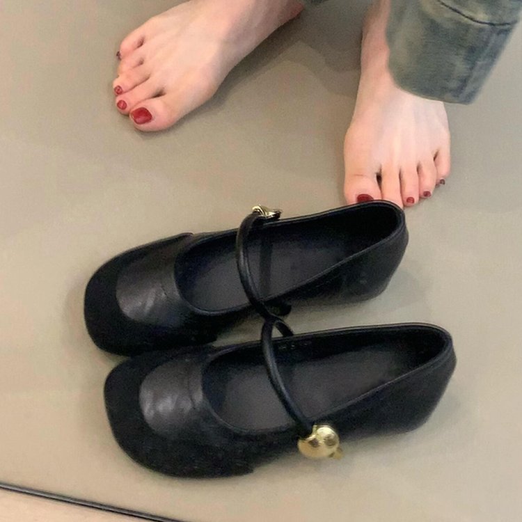 Damen elegante Ballerinas mit modischem Riemchen und geschmackvollem Metallic-Detail EB