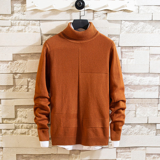 Damen Pullover mit hohem Kragen und Taschen EB