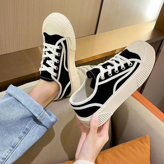 Damen Sneaker mit edlem Wildleder und modischer Sohle EB