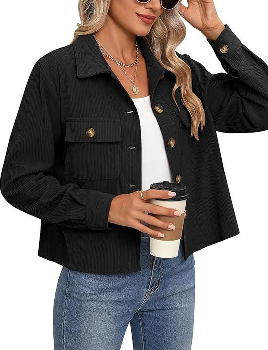 Damen lässige Overshirt-Jacke EB