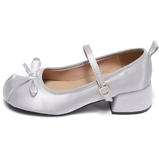Damen Ballerinas mit elegantem Riemchen und zierlichem Schleifenakzent EB