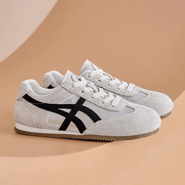 Damen Komfortable Sneaker mit atmungsaktivem Mesh und Wildlederoberfläche EB