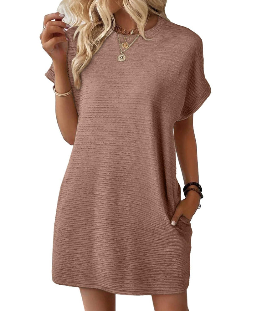 Damen Casual-Kleid mit lässigem Schnitt und praktischen Taschen EB