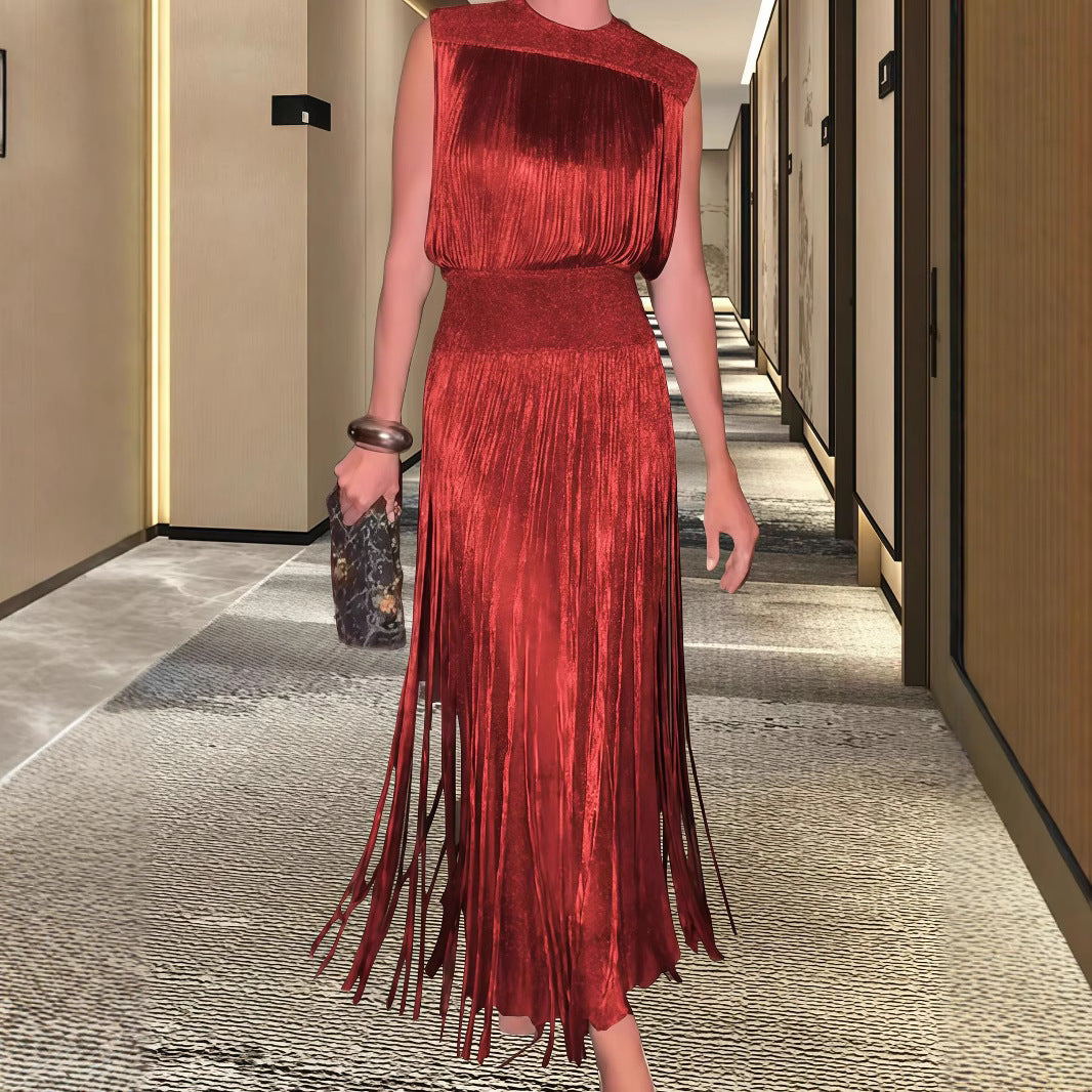 Damen Elegantes Abendkleid mit schwingendem Saum EB