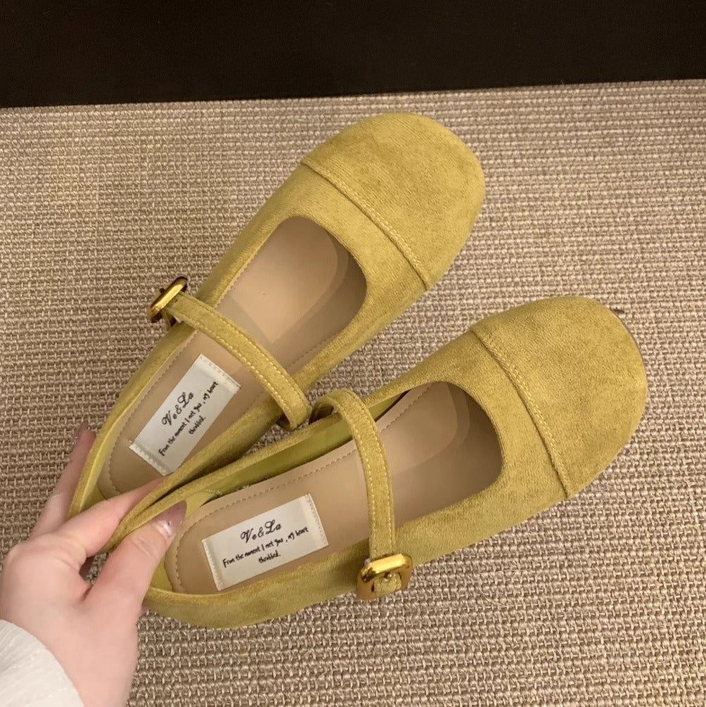 Damen Elegante Mary Jane Ballerinas mit dekorativem Riemchen und hochwertiger Verarbeitung EB