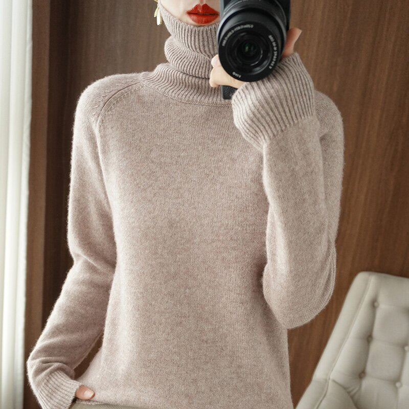 Damen Rollkragenpullover aus weichem EB