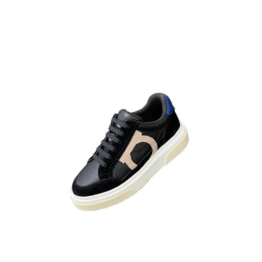 Damen Sportliche Sneakers mit hochwertiger Lederoberfläche und trendiger Designkombination EB