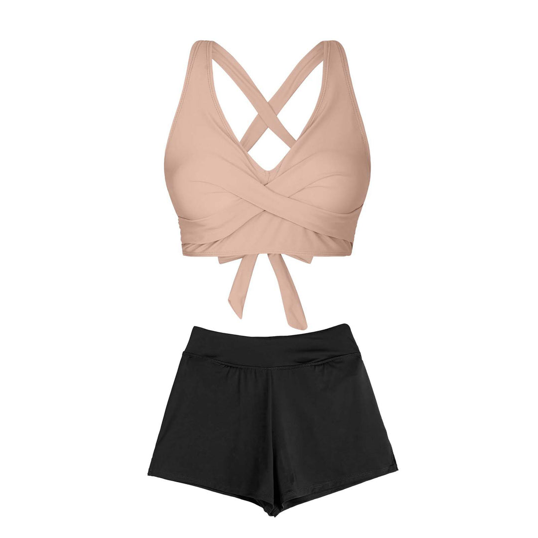 Damen Zweiteiliger Badeanzug mit floralem Design EB