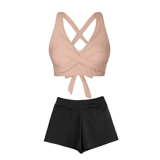 Damen Zweiteiliger Badeanzug mit floralem Design EB