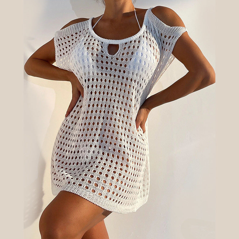 Damen transparentes Netzkleid mit Cut-Out-Details EB