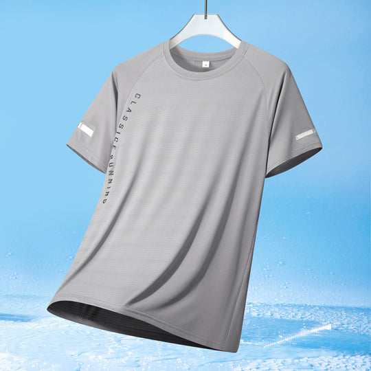 Herren nan atmungsaktives Funktionslaufshirt mit Raglanärmeln und reflektierenden Akzenten EB