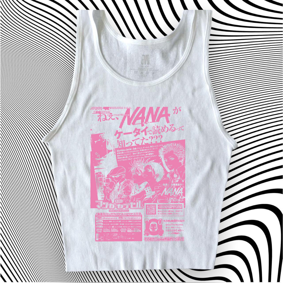 Damen Crop-Top mit kreativem grafischen Druck EB