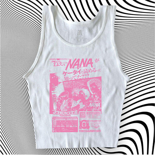 Damen Crop-Top mit kreativem grafischen Druck EB