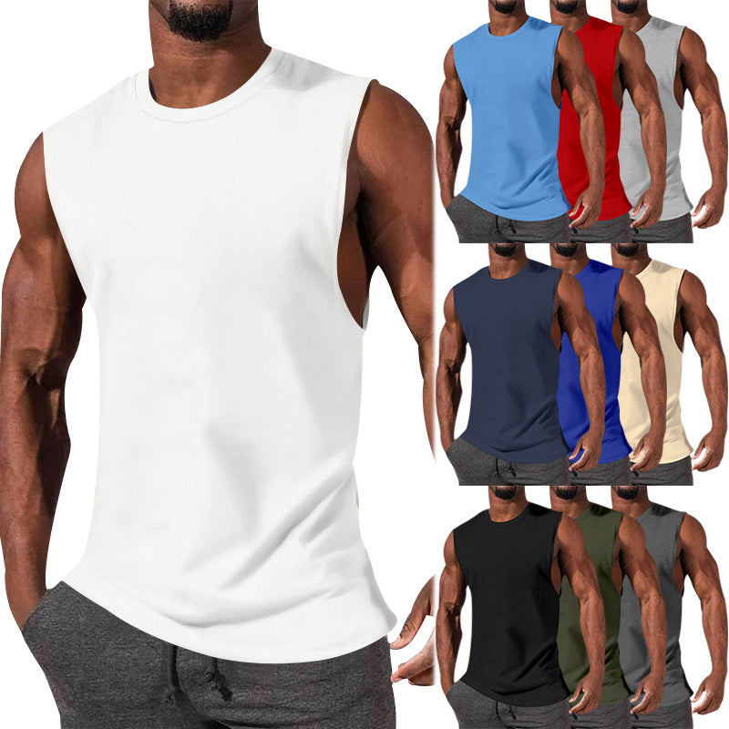 Herren ärmelloses Sport-Tanktop aus atmungsaktiver Baumwolle mit modernem Schnitt EB