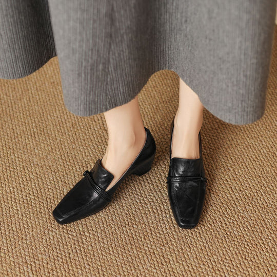 Damen elegante Mokassins mit modischem Riemen EB