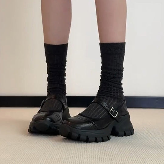 Damen Komfortable und stylische Chunky Heels EB