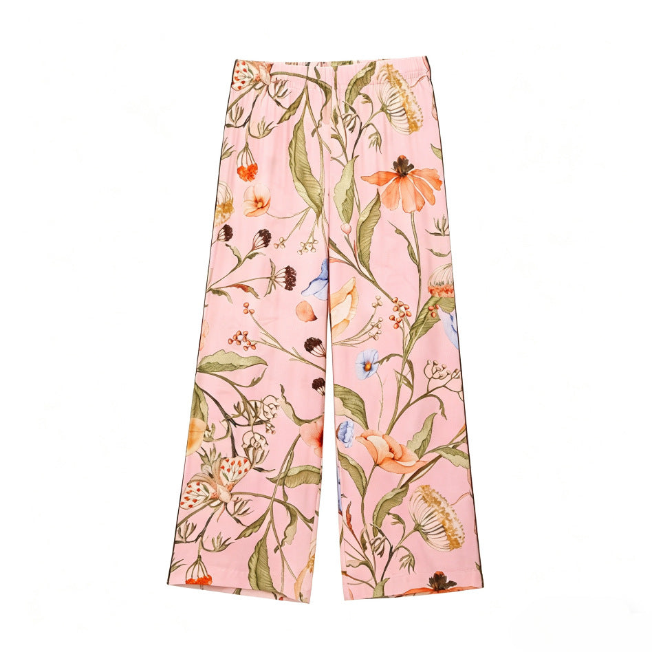 Damen Palazzo-Hose mit floralen Mustern EB