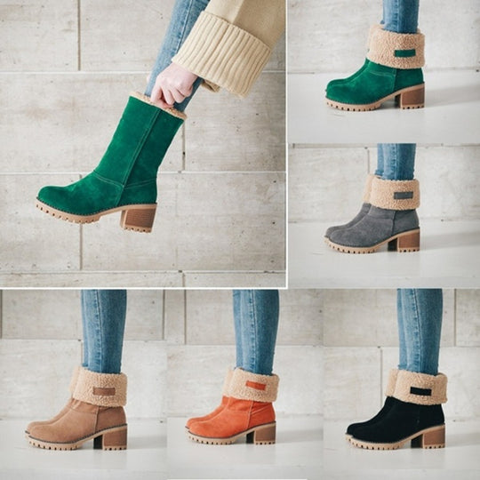 Damen Stiefeletten mit warmem Futter und rutschfester Sohle EB