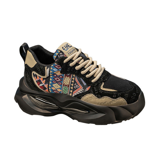 Damen bequeme und modische Sneakers mit einzigartigem Ethno-Design EB
