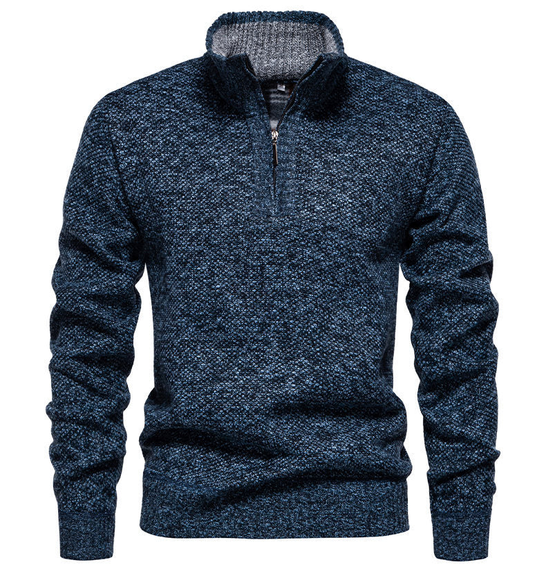 Herren Zip-Pullover mit strukturiertem Design EB