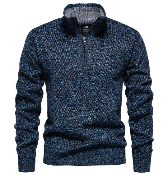 Herren Zip-Pullover mit strukturiertem Design EB