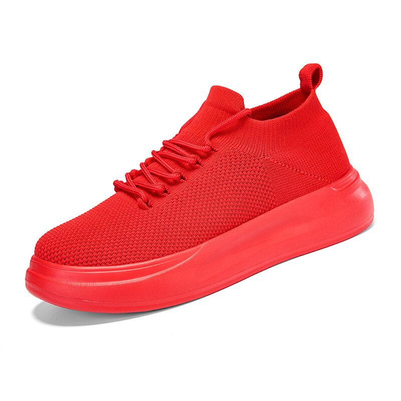 Damen nan elastischer Strick-Slip-on Sneaker mit viskoelastischer Fußbett-Einlage und dämpfender Plateau-Laufsohle EB
