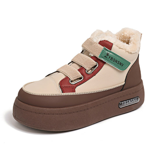 Damen modische Winter Sneakers mit warmem Innenfutter und rutschfester Sohle EB