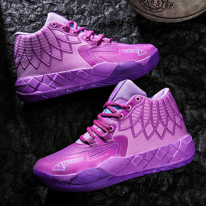 Damen Sportliche Basketball-Sneaker mit atmungsaktiver Oberflächenstruktur und rutschfester Sohle EB