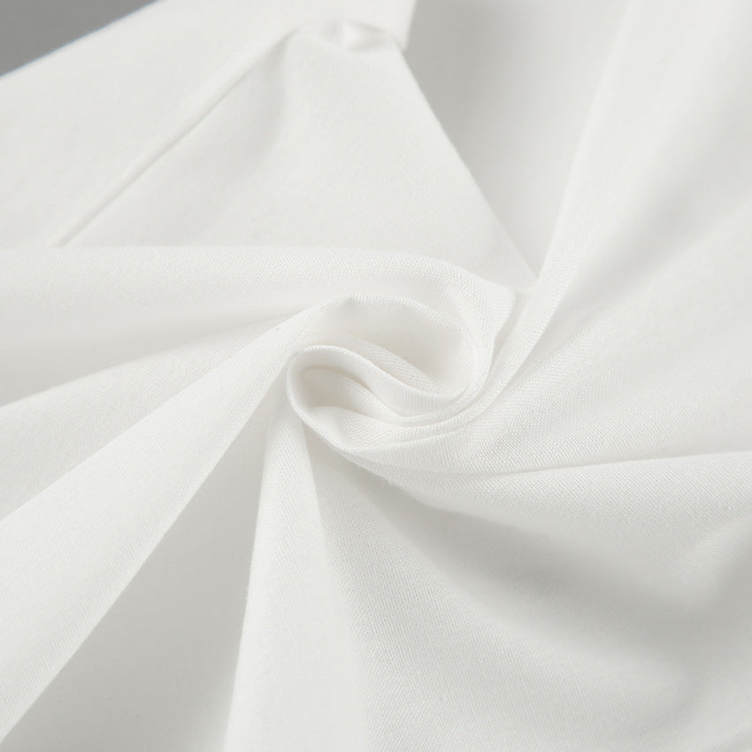Damen Weit geschnittene Leinenhose mit elastischem Bund und hohem Taillenbund EB
