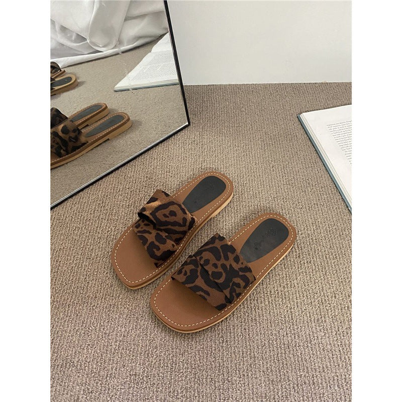 Damen trendige Clogs mit Leopardenmuster EB