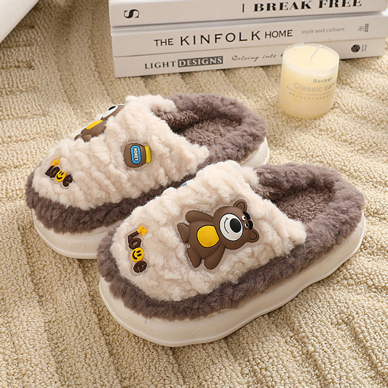 Damen Hausschuhe mit tierischem Motiv und flauschigem Futter EB