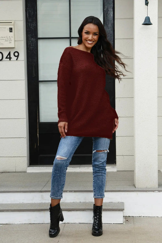 Damen Oversized Strickpullover mit weichem Strukturmuster EB