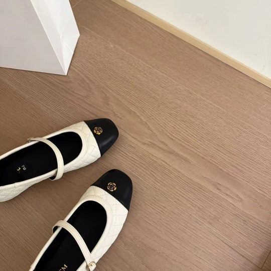 Damen Elegante Ballerinas mit Komfort-Sohle und stylischem Riemen EB