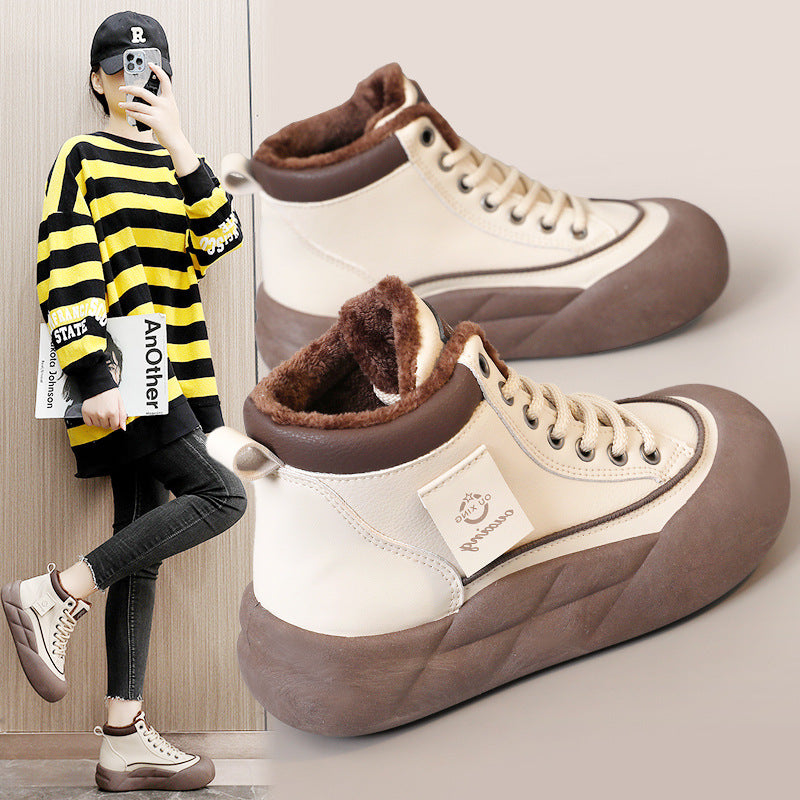 Damen Winterliche Stiefel mit weichem Fleece-Futter und rutschfester Sohle EB
