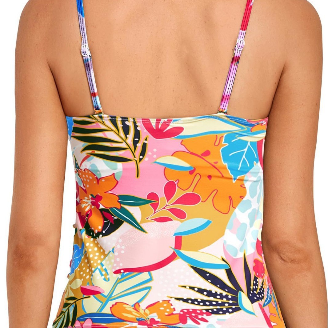 Damen Tankini mit raffiniertem Wickeldesign EB