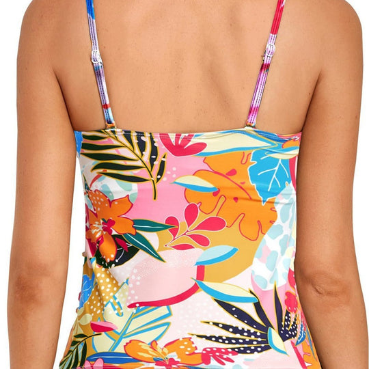 Damen Tankini mit raffiniertem Wickeldesign EB